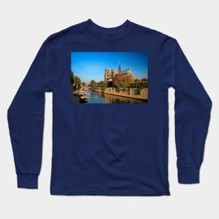 Notre-Dame and river Seine Long Sleeve T-Shirt